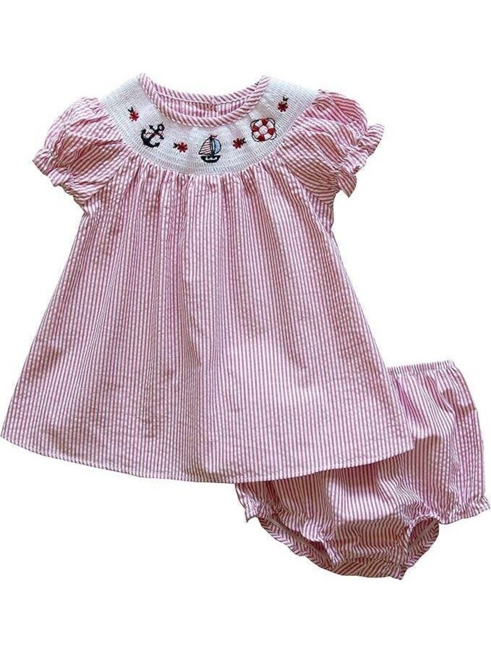 Goodlad Nautical Embroidered Dress Sz 12 Montys NWT